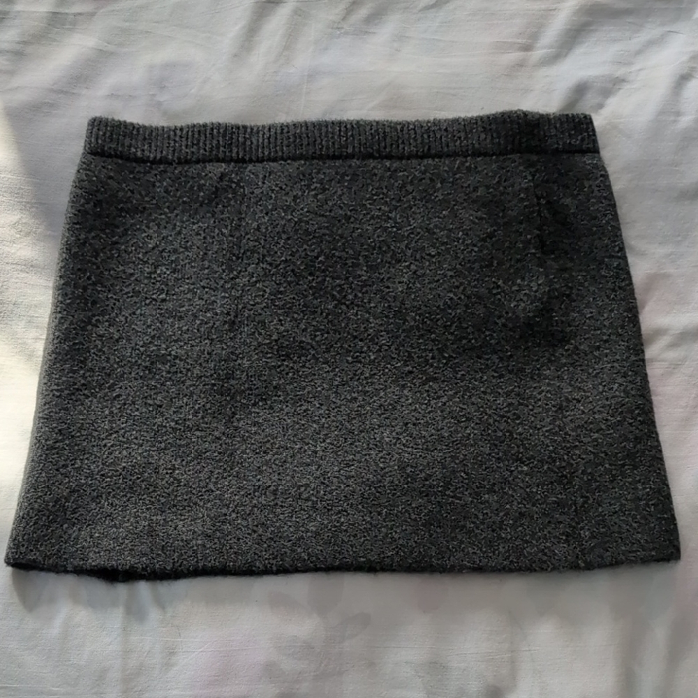 American Eagle Outfitters Dark Gray Sweater Mini Skirt